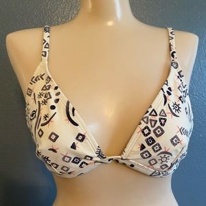 Tory Burch Bikini Top SZ L Eye Print
